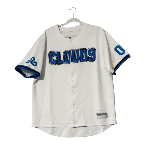cloud nine Other - Cloud 9 White and Blue Men's Jersey Large Baseball